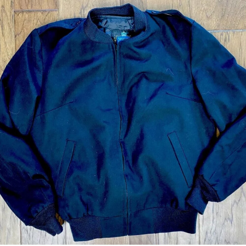 Neptune Garment Women Military Officer Black Jacket Sz 14 Long Thinsulate LINER